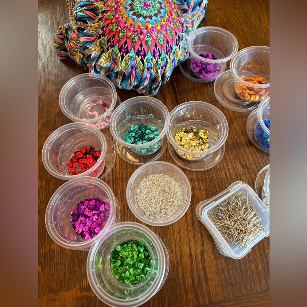 Vibrant Multicolor Sequin Sphere - image 4